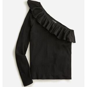 J.CREW One-shoulder ruffleneck top in vintage rib For Women / BM318 // S